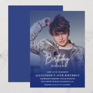 convite de aniversário de 19 anos Jantar de Aniver