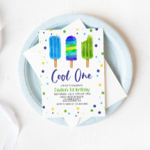 Convite de Aniversário de 1 ano Cool One