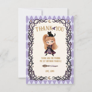 Convite de Aniversário de 1 ano da Bruxinha Chibi