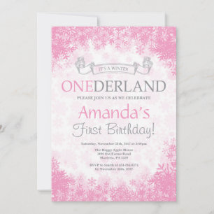Convite de Aniversário de 1 Ano da Menina Onederla
