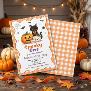 Convite de Aniversário de 1 Ano de Halloween Assus