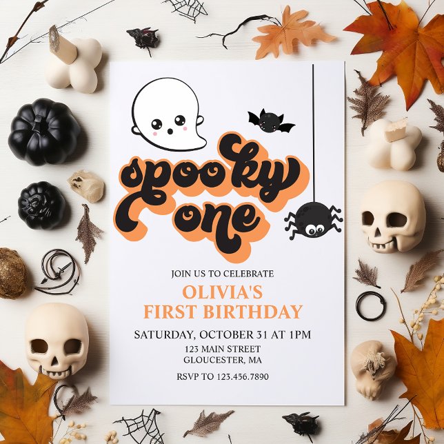 Convite de Aniversário de 1 ano de Halloween Assus (Criador carregado)