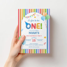 Convite de Aniversário de 1 Ano Divertido para ser