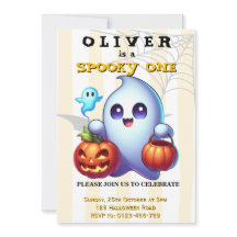 Convite de Aniversário de 1 ano do Halloween Assus