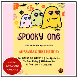 convite de aniversário de 1 ano do Halloween fanta