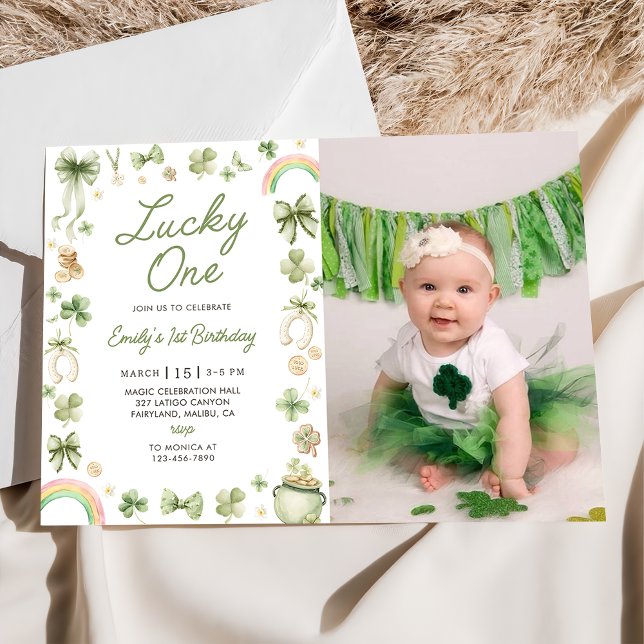 Convite de Aniversário de 1 ano do Lucky One para  (Criador carregado)