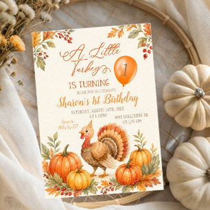 Convite de Aniversário de 1 Ano do Menino Laranja