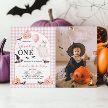 Convite de Aniversário de 1 Ano Fantasma de Hallow