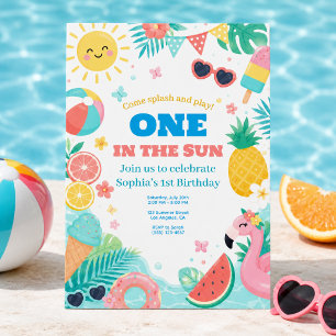 Convite de Aniversário de 1 Ano One in the Sun Fes