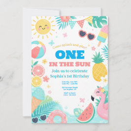 Convite de Aniversário de 1 Ano One in the Sun Fes