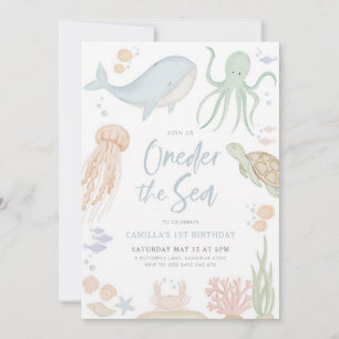 Convite de Aniversário de 1 Ano Oneder The Sea