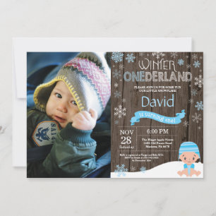 Convite de Aniversário de 1 Ano Onederland de Inve