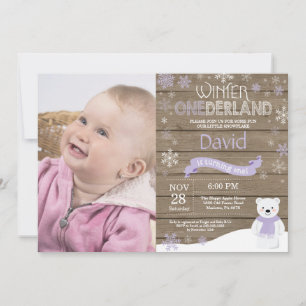 Convite de Aniversário de 1 Ano Onederland de Inve