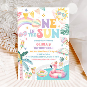Convite de Aniversário de 1 Ano para Festa de Pisc