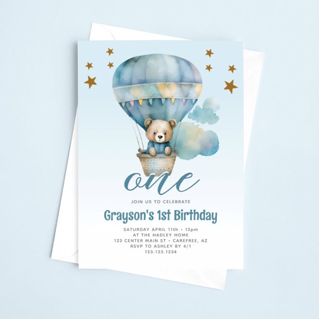 Convite de Aniversário de 1 ano para Meninos do Ur (Criador carregado)