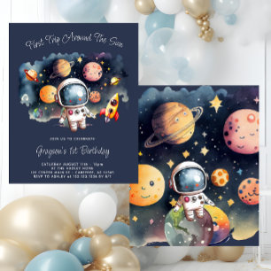 Convite de Aniversário de 1 ano para Planetas do E