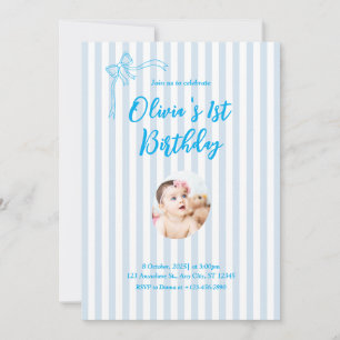 Convite de Aniversário de 1 Ano Personalizado Fran