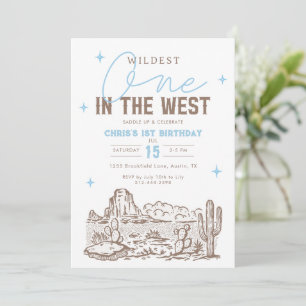 Convite de Aniversário de 1 Ano Wildest One Wester