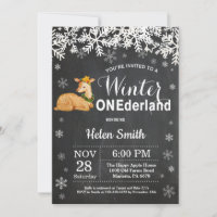 Convite de Aniversário de 1 Ano Winter Onederland 