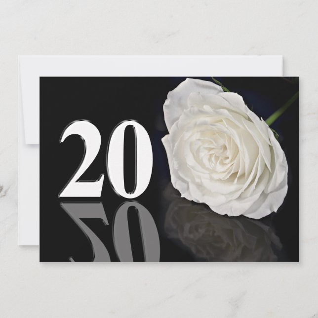 Convite de aniversário de 20 anos (Frente)