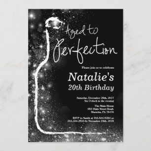 Convite De Aniversário De 20 Wine. Idade para Per