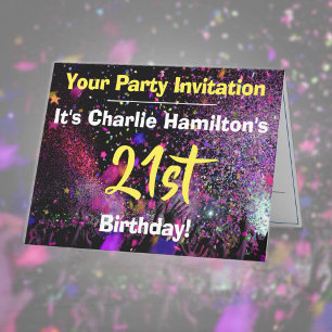 Convite de Aniversário de 21 Anos