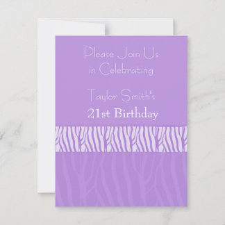 Convite de Aniversário de 21 anos com Estampa de Z