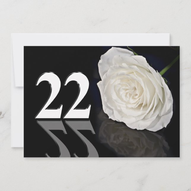 Convite de aniversário de 22 anos (Frente)