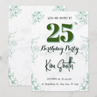 Convite de Aniversário de 25