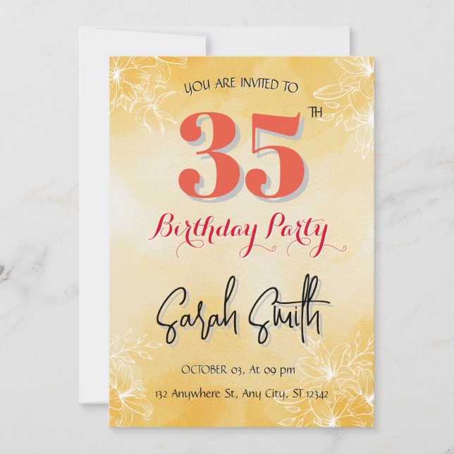 Convite de Aniversário de 25 (Frente)