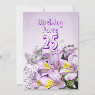 Convite de aniversário de 25 anos
