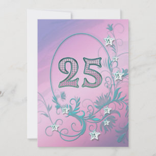 Convite de aniversário de 25 anos
