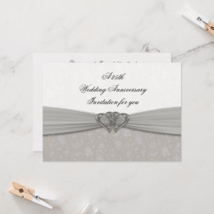 Convite de Aniversário de 25 Anos de Casamento Dam