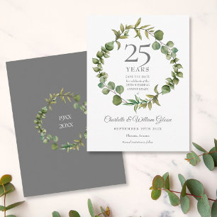 Convite de Aniversário de 25 Anos de Casamento Flo