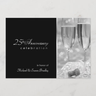Convite de Aniversário de 25 Anos Elegante
