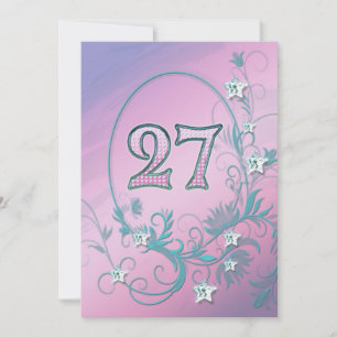Convite de aniversário de 27 anos