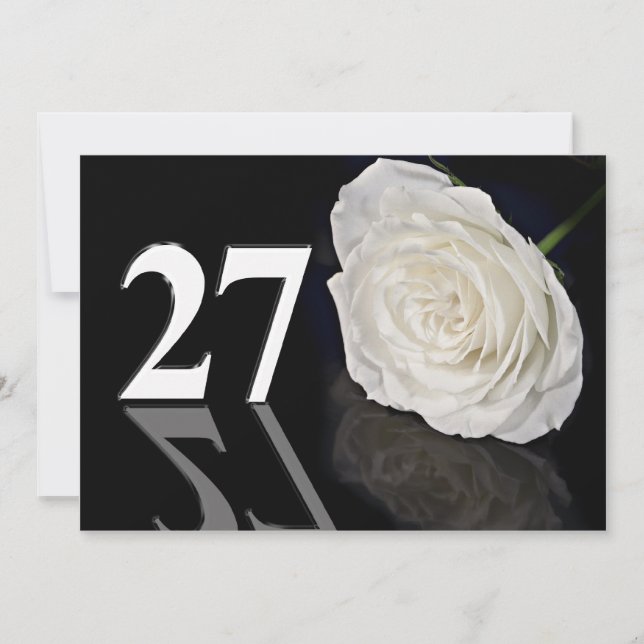 Convite de aniversário de 27 anos (Frente)