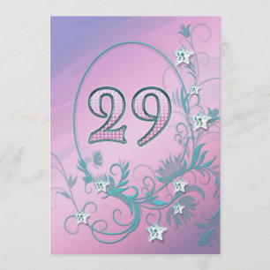 Convite de aniversário de 29 anos
