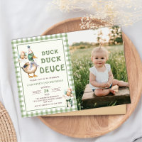Convite de Aniversário de 2 anos Balão Pato Pato D