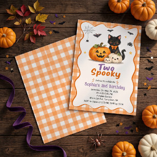 Convite de Aniversário de 2 anos com Halloween Ass