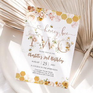 Convite de Aniversário de 2 anos da Abelha Melífer