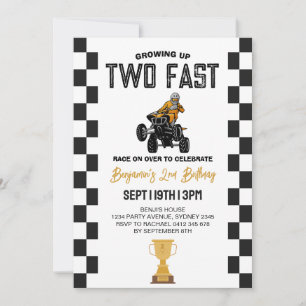 Convite de Aniversário de 2 anos de ATV Quad 4 Whe