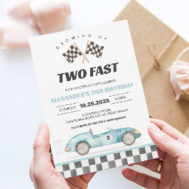 Convite de Aniversário de 2 anos de Dois Carros de