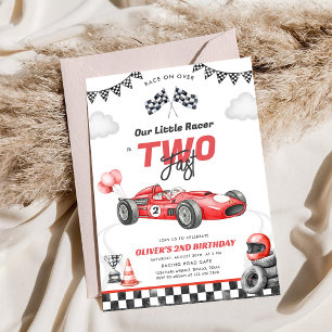 Convite de Aniversário de 2 Anos de Menino de Carr