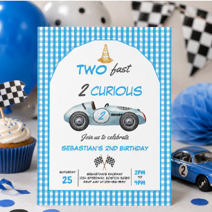 Convite de Aniversário de 2 Anos do Carro de Corri