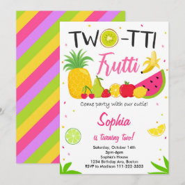 Convite de Aniversário de 2 anos do Twotti Frutti 