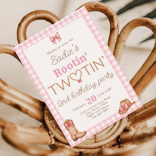 Convite de aniversário de 2 anos Rootin Twotin Rod