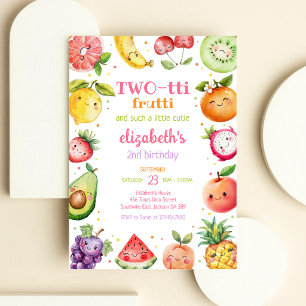 Convite de Aniversário de 2 anos Two-tti Frutti Fr