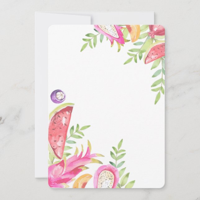 Convite de aniversário de 2 anos TWO-TTI FRUTTI pa (Frente)