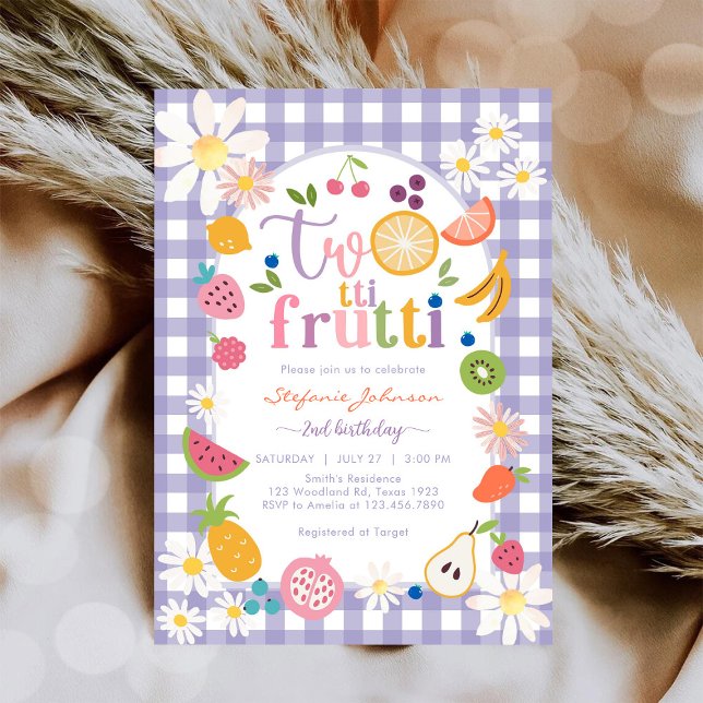 Convite de Aniversário de 2 anos Twotti Frutti (Criador carregado)